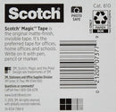 SCOTCH MAGIC TRANSPARENT TAPE, 1/2-IN. X 36-YDS. MMM810121296-13 - Brand New