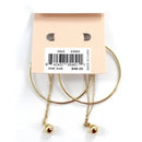 REBECCA MINKOFF GOLD HOOP & CHAIN BALL DANGLE EARRINGS - GOLD - Like New