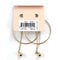 REBECCA MINKOFF GOLD HOOP & CHAIN BALL DANGLE EARRINGS - GOLD - Like New