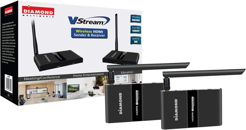 DIAMOND MULTIMEDIA DIAMOND MULTI- CHANNEL 2X2 WIRELESS HDMI 5GHZ KIT - BLACK - Like New