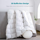 KAKABELL COMFORTER KING SIZE QUILTED WHITE DUVET INSERT NOISELESS ULTRA - WHITE - Like New
