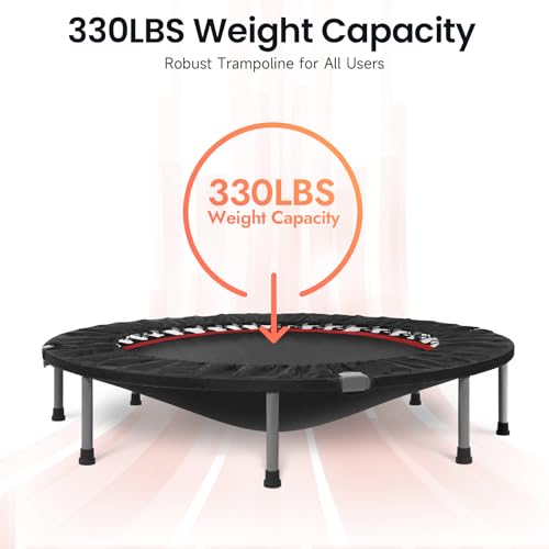 BCAN 40" Foldable Mini Trampoline Fitness Trampoline with Safety Pad - Like New