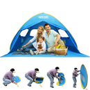 XIXIKANK 2 Seconds Easy Setup Pop-Up Beach Tent for 2-3 Persons - BLUE/YELLOW - Like New