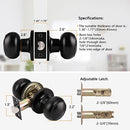 Probrico Black Door Knobs Interior Passage Knobs 6 Pack DL609BKPS - Matte Black - Like New