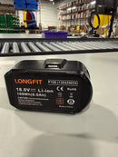 LONGFIT 18V LITHIUM ION BATTERIES, 108WH (6.0AH) P108, 1-PACK - BLACK/GREEN - Like New