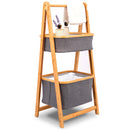 SereneLife 2-Tier Fold Out Hamper Shelf Storage - Space Saving Collapsible - Like New