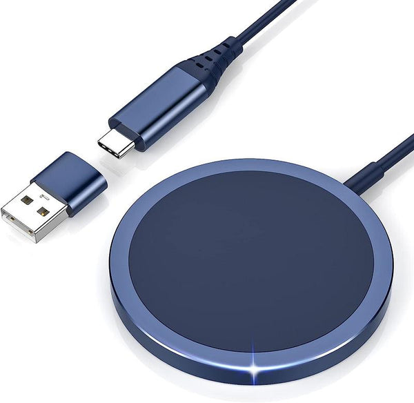MAGNETIC WIRELESS CHARGER COMPATIBLE MAGSAFE CHARGER YW100A - DEEP BLUE - Like New