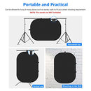 NEEWER, Chromakey Backdrops, Double Sided Black Screen and White Screen - Brand New