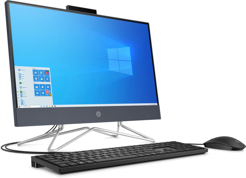 HP All-in-One Desktop Computer 21.5" FHD G5905T 4GB 256GB SSD - Blue - Like New