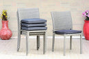 Atlantic Patio Amazonia Atlantic Liberty 4 Chairs Wicker Grey Cushions - Brand New