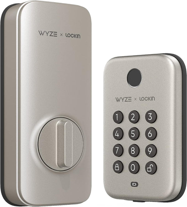 Wyze Lock Bolt Fingerprint Keyless Smart Bluetooth Entry Door - Satin Nickel Like New