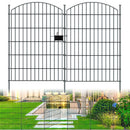 RICHMEN 10 Panels Garden Fence Dog Fence Outdoor for Yard - Black - Like New