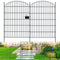 RICHMEN 10 Panels Garden Fence Dog Fence Outdoor for Yard - Black - Like New