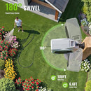 CASINCE 100 FT X 1/2 INCH RETRACTABLE GARDEN HOSE REEL - SILVER - Brand New