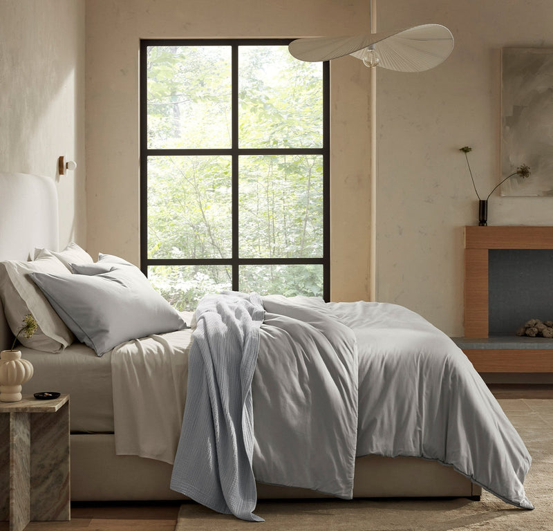 BOLL & BRANCH FULL/QUEEN COMFORTER SET TCSSGCFWTFQ - MIST - Brand New
