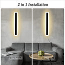 Phenas 15W Outdoor LED Wall Light Long Strip 3000K - Black - Brand New