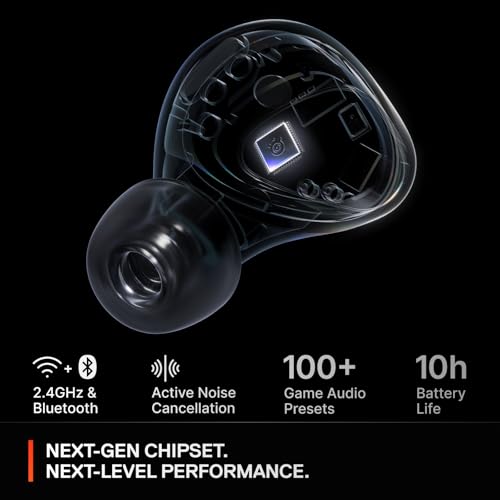 ARCTIS GAMEBUDS 2.4GHZ BLUETOOTH 5.3 EARBUDS HS35TX - BLACK - Brand New