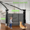 BINGGUZ REINFORCED RETRACTABLE BABY GATE FOR STAIRS WITH SUPPORT RODS - BLACK - Like New