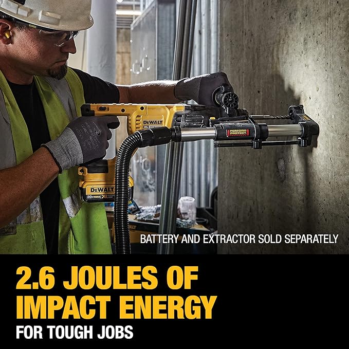 DEWALT 20V MAX* XR Rotary Hammer Drill D-Handle 1-Inch Tool Only - BLACK/YELLOW - Like New