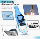 GENERIC WINTER ANTI SLIP WALKING STICK SNOWSHOES SIZE 30" X 30" X 8", BLUE/WHITE - Like New
