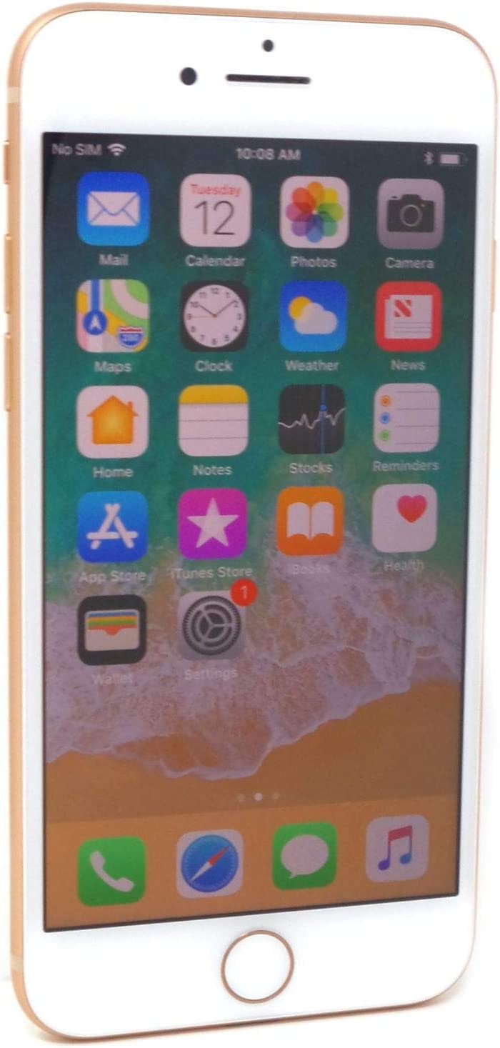 For Parts: APPLE IPHONE 8 64GB UNLOCKED- GOLD - CRACKED SCREEN/LCD