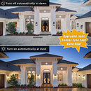 TOBUSA 2-Pack Dusk to Dawn Outdoor Wall Lights, Sensor & Seeded Glass - Black - Like New