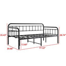JURMERRY Metal Daybed Frame Twin Size, Black - Brand New