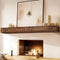 YLYHSST 72" FIREPLACE MANTEL 5'' THICK HANDMADE HOLLOW SOLID WOOD WALL FLOATING - Like New