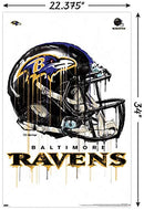 Trends International NFL Baltimore Ravens - Drip Helmet 20 Wall Poster - Brand New