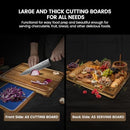 PIKLOHAS ACACIA WOOD CUTTING BOARDS LARGE SET OF 7 CHARCUTERIE ASW20230807001 - Like New