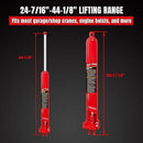 BIG RED TORIN HYDRAULIC LONG RAM JACK SINGLE PISTON PUMP AND CLEVIS BASE - RED - Like New