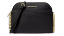 MICHAEL KORS JET SET TRAVEL MEDIUM LEATHER CROSS BODY HANDBAG BLACK/GOLD - Brand New