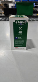 CURAD PLASTIC BANDAGE, ALL PURPOSE PROTECTION, 4-SIDED SEAL, 60 BANDAGES - Brand New
