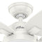 Hunter Fan 46 inch Ceiling Fan LED Light Kit, Fresh White, 5-Blade, CC59215-A - Like New