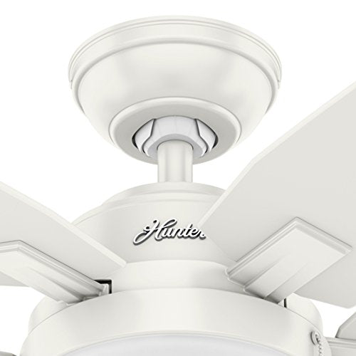 Hunter Fan 46 inch Ceiling Fan LED Light Kit, Fresh White, 5-Blade, CC59215-A - Like New