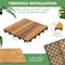 YANGMING INTERLOCKING DECK TILES 10PCS WATERPROOF SOILD WOOD - NATURAL - Like New