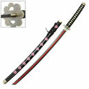 ZORO RORONOA ZORO'S SHUSUI ONE PIECE ANIME SWORD RED HAMON - BLACK,PINK - Like New