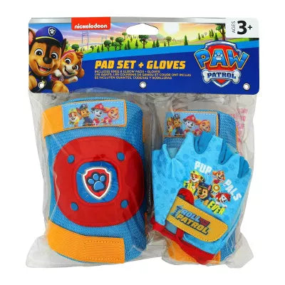 PAW PATROL PUP PALS KIDS' BIKE PAD SET AGES 3+ - BLUE/RED/YELLOW - Brand New