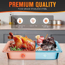 MD-15161-4P SL/GREEN Hotel Pan Full Size Steam Table Pan 4" Deep (4 Pack) - Brand New