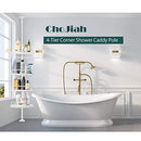 ChoJiah 10 Feet 4 Tiers Corner Shower Caddy, Adjustable Shower Shelf - Brand New