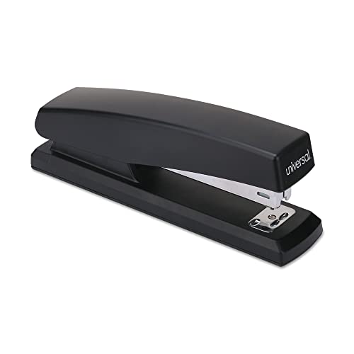 UNIVERSAL 43118 ECONOMY FULL-STRIP STAPLER 20 SHEET CAPACITY 3" THROAT BLACK - Brand New