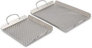 BEST VALUE,2 Pack, Stainless Steel Grill Topper Tray BBQ Boxed B0C37LT27K -NEW - Brand New