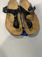 BIRKENSTOCK MEN'S GIZEH BIRKO FLOR SANDALS - SIZE: 10 - PATENT BLACK (GLOSSY) - Like New
