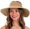 Simplicity Women's Summer Foldable Wide Brim Beach Hats Straw Sun Visor Hat - Like New