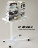 HUANUO 30" x 19" Mobile Standing Desk, Height Adjustable, B0855K113N - Black - Brand New