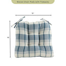 Arlee Home Fashions Fiber Filled Chair Pads 14” L X 15” W B0B4R718B2 - Slate - Brand New