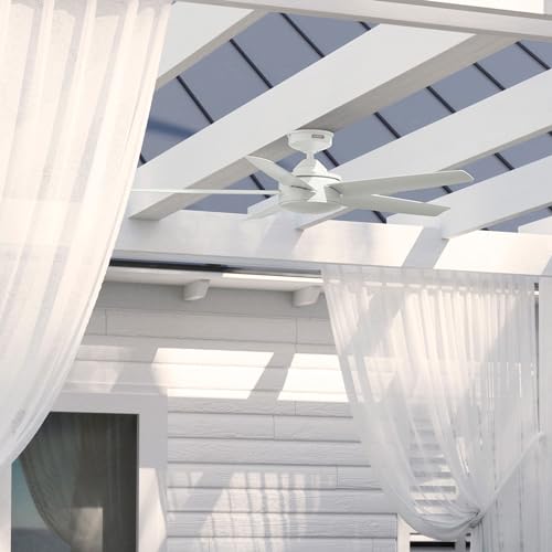 HUNTER FAN 52 INCH CEILING FAN WITH 5 BLADES CC5C14C24 - FRESH WHITE - Like New
