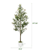 LuceAlberi 5FT Artificial Olive Tree Indoor Tall Faux with Planter - Olive Tree - Like New