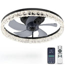 Ceiling Fans with Lights and Remote, 20'' Smart Low Profile Ceiling Fans - BLACK - Like New