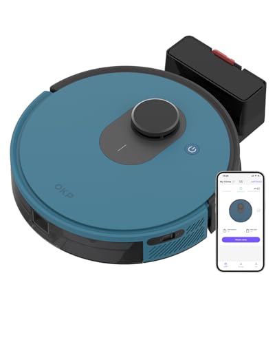 OKP Lidar Robot Vacuum Cleaner 4000Pa Suction Power No-Go Zone LiDAR Navigation - Like New